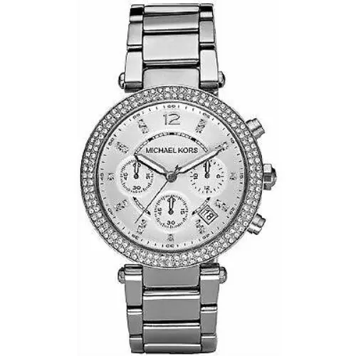 MK5353 Parker Silver 39mm Chronograph Stainless Steel Women`s Watch by Michael Kors