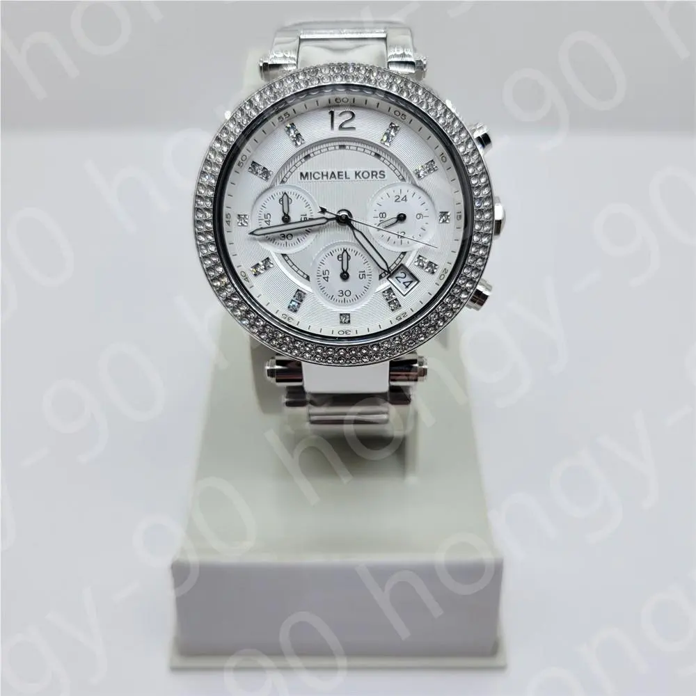 MK5353 Parker Silver 39mm Chronograph Stainless Steel Women`s Watch by Michael Kors