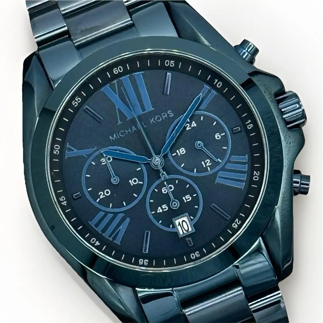 Michael Kors Bradshaw MK6248 Unisex Chronograph 43mm Case Navy Blue Wristwatch