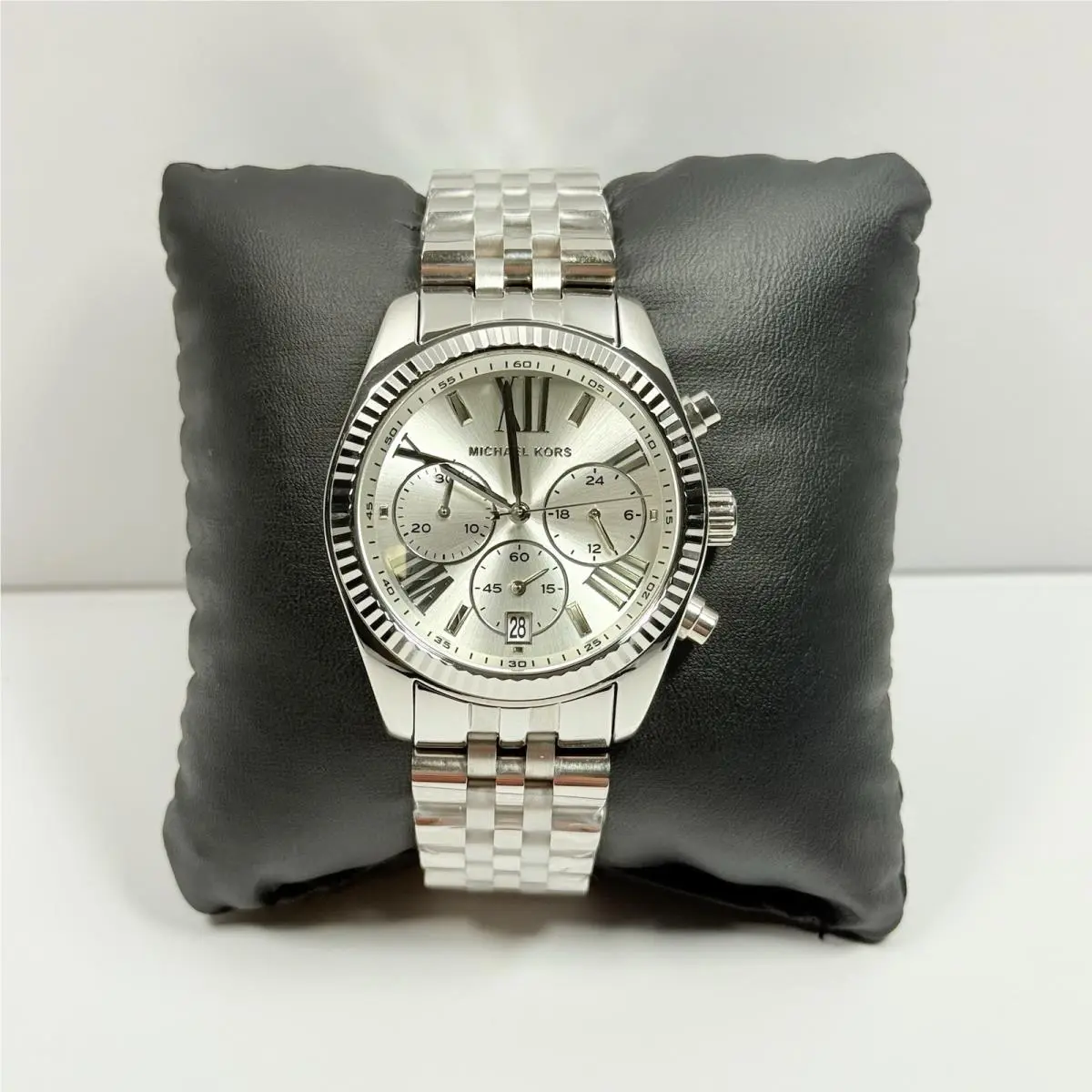Lexington MK5555 Chronograph White Dial Women’s Watch by Michael Kors