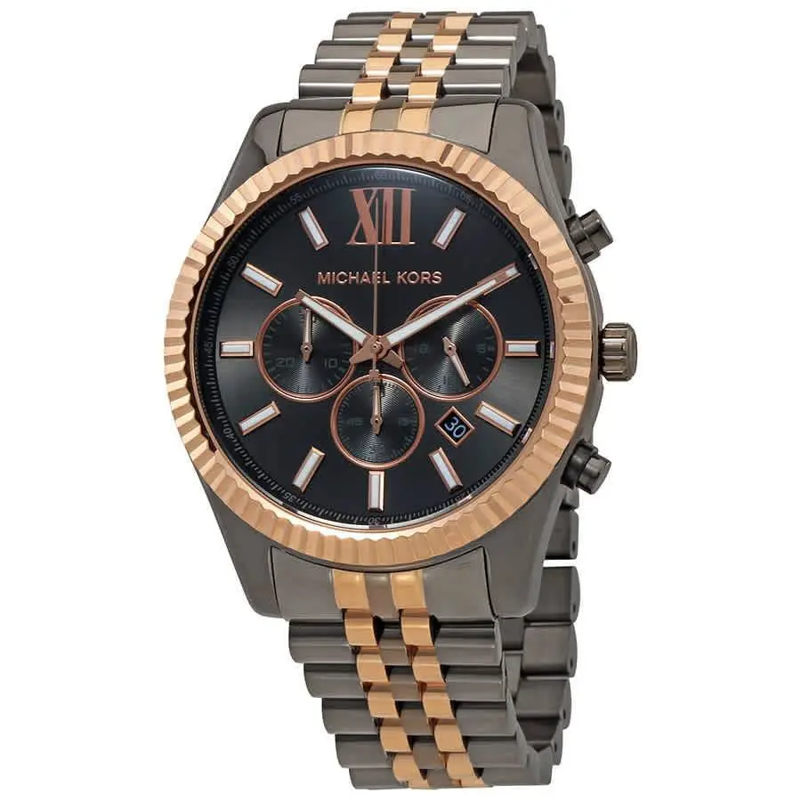 Michael Kors Lexington Chronograph Grey Dial Men`s Watch MK8561