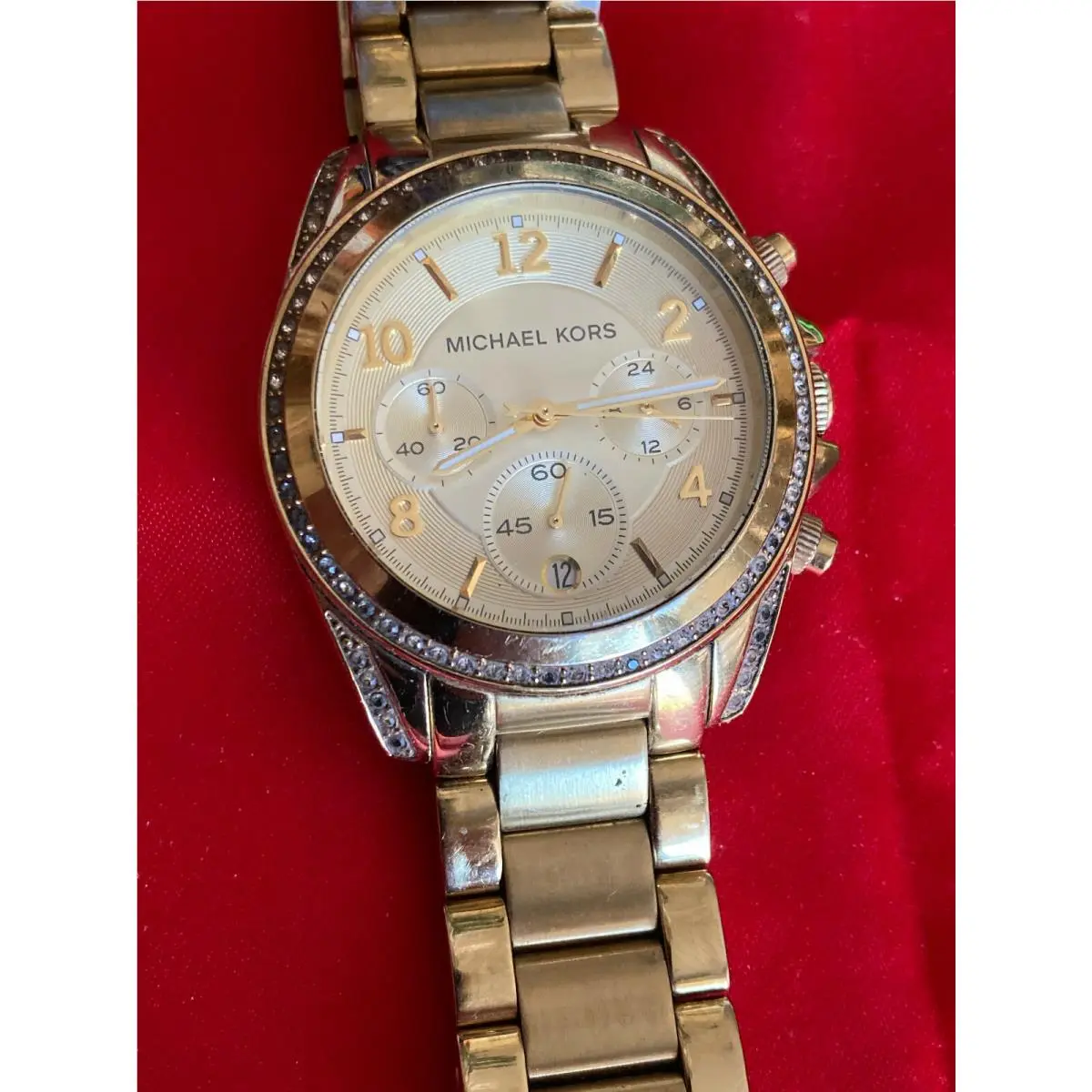 MK5166 Golden Blair Chronograph Glitz Ladies Wrist Watch by Michael Kors