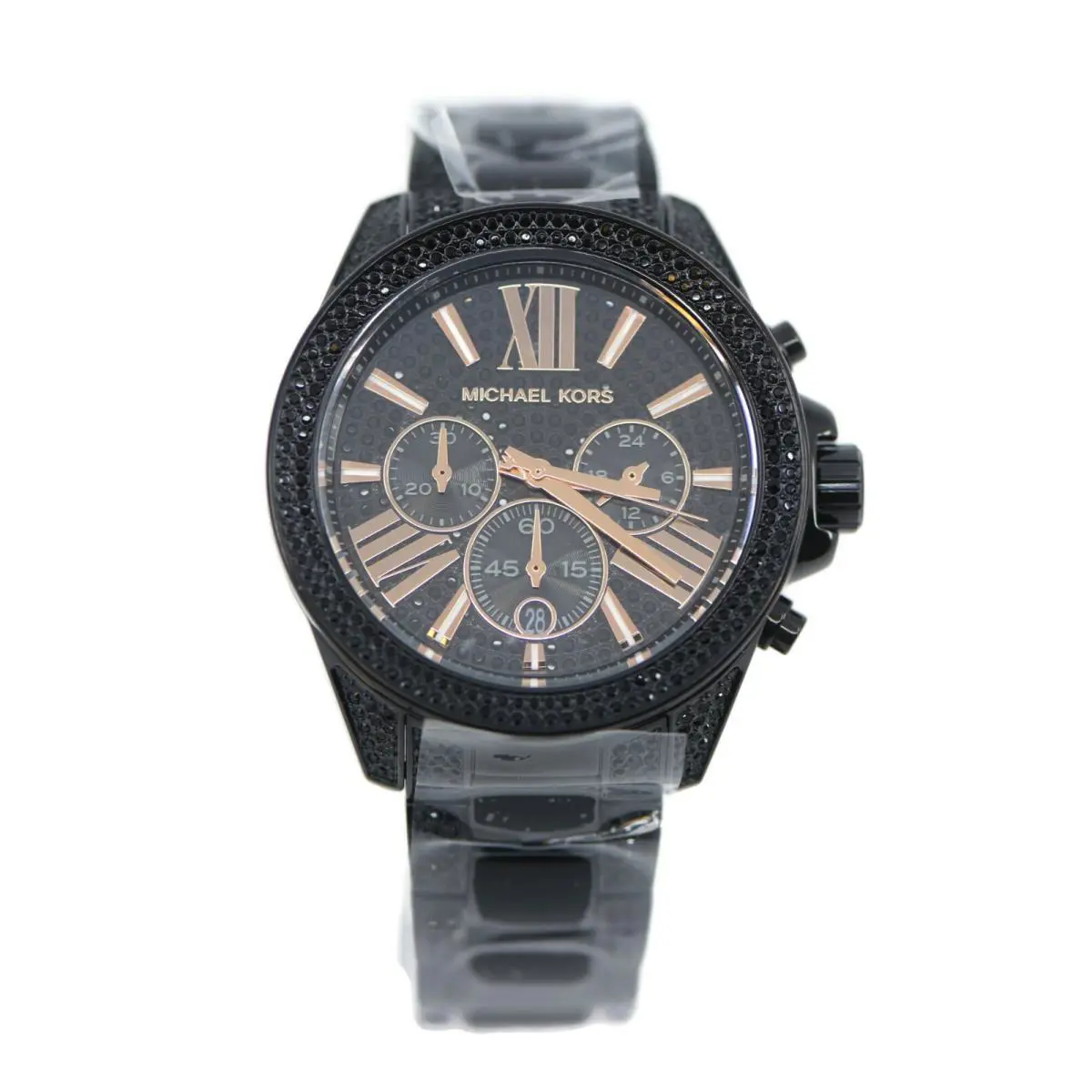 Michael Kors Wren Black Stainless Steel Watch MK6708 - Dial: Black, Band: Black
