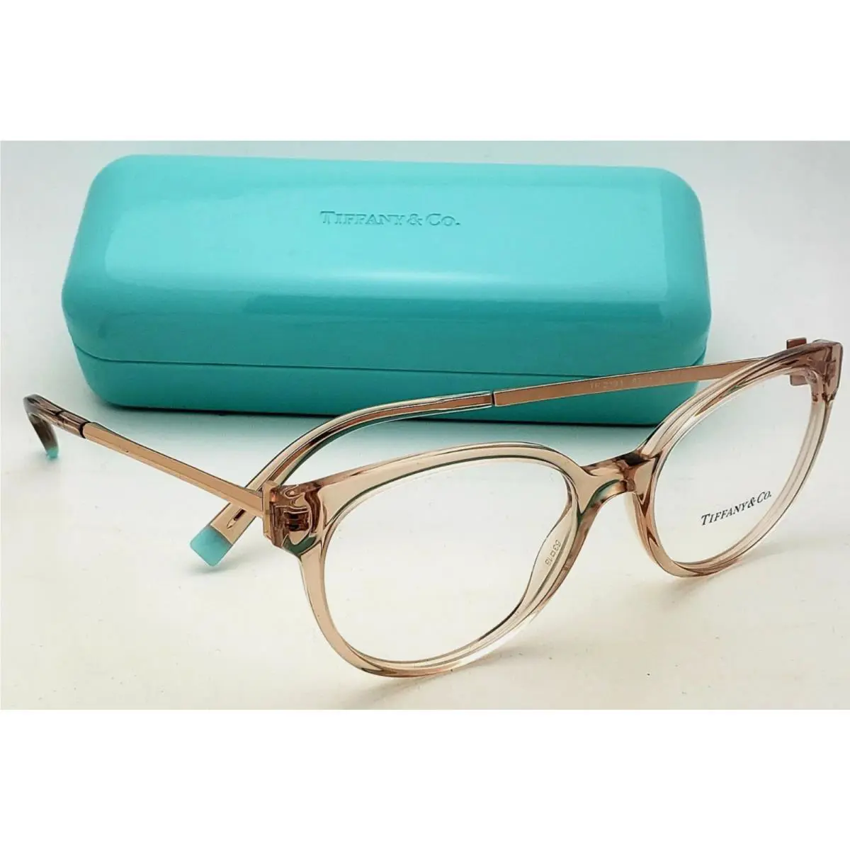 Tiffany Co Reading Glasses TF 2191 8271 53-18 Beige Gold Frames Readers