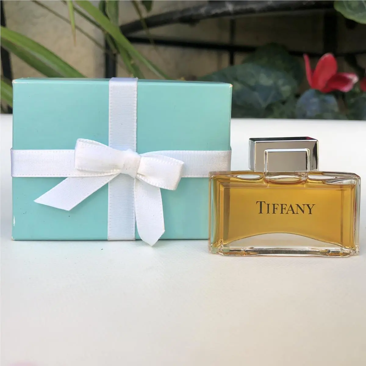 Vintage Tiffany Edp .25oz Mini Perfume In Aged Tiffany Co Box + Advert