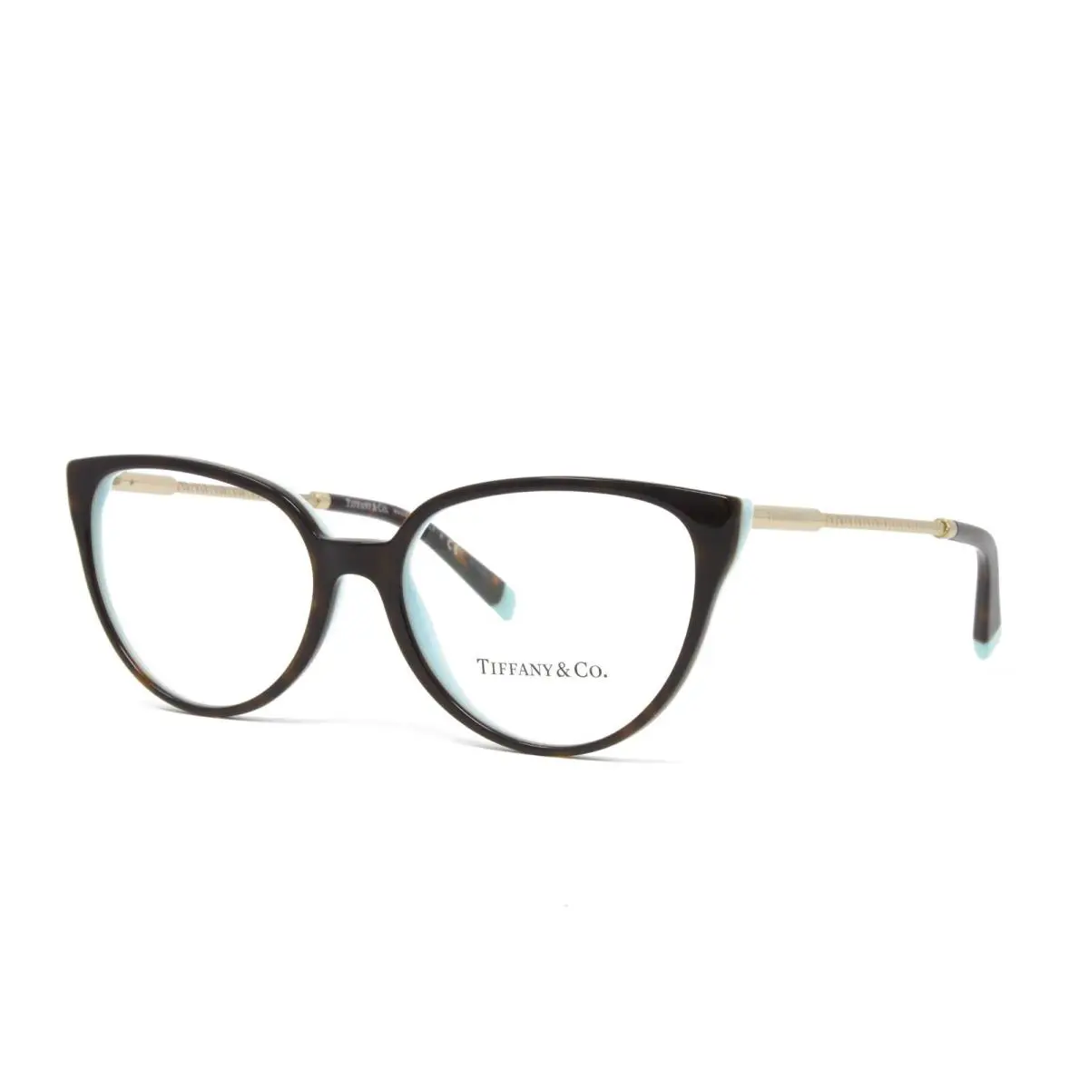 Tiffany Eyeglasses Women`s Black on Tiffany Blue Cat Eye Frame 53mm TF2206-8134 by Tiffany & Co.