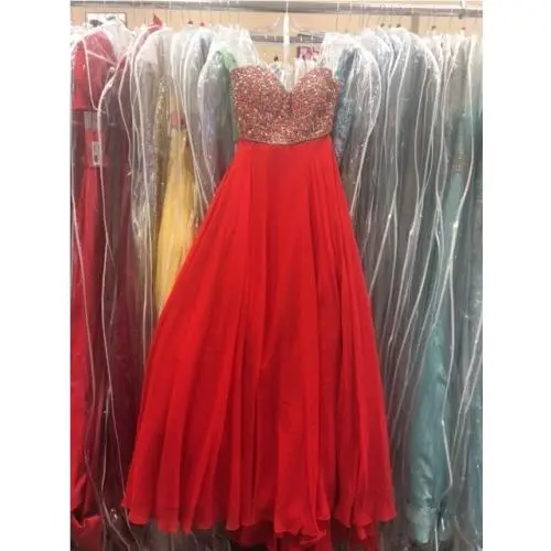 Tiffany 16178 Red Stunning Pageant Gala Gown Dress sz 6 by Tiffany & Co.