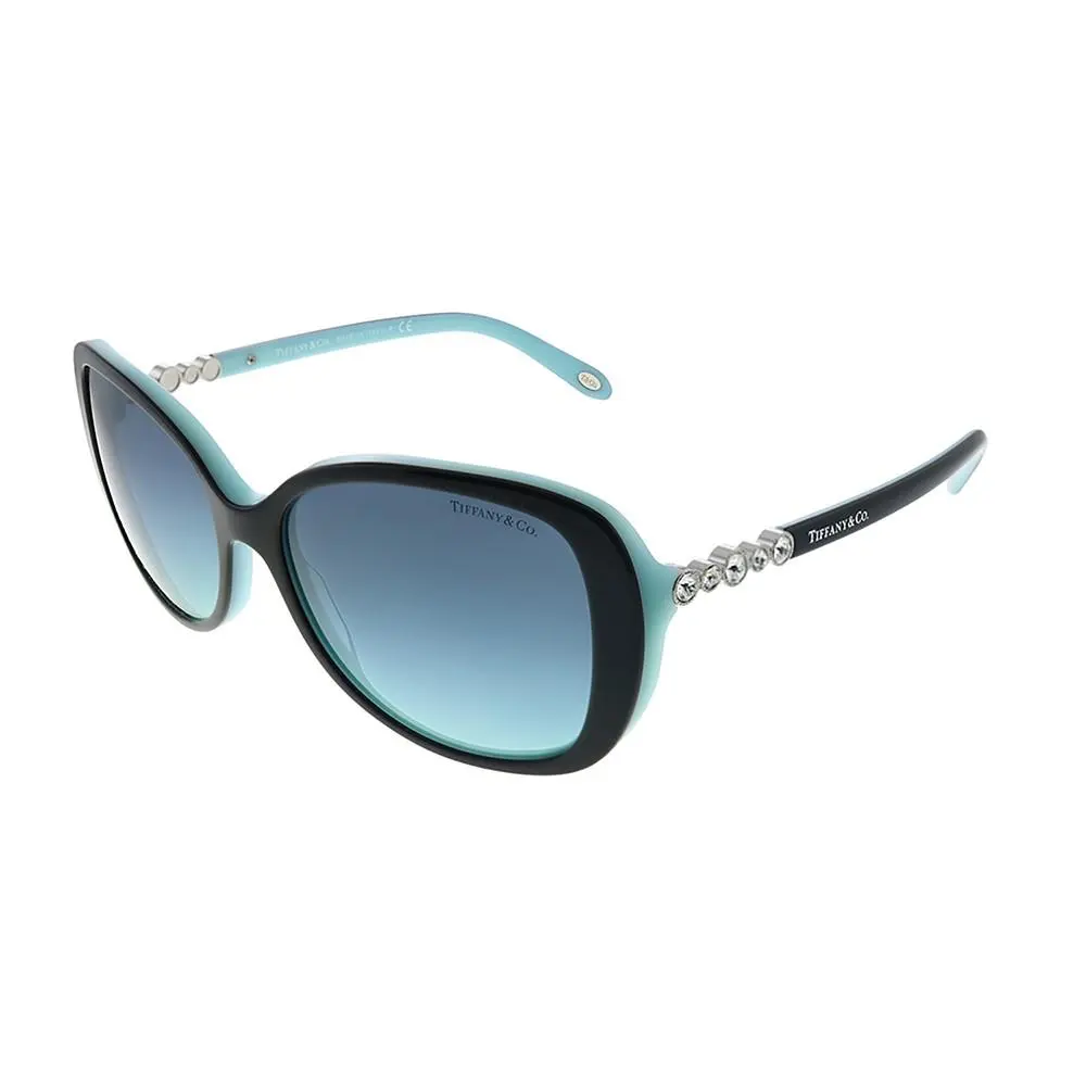 Tiffany Co. TF 4121B 80559S Black Blue Sunglasses Blue Gradient Lens
