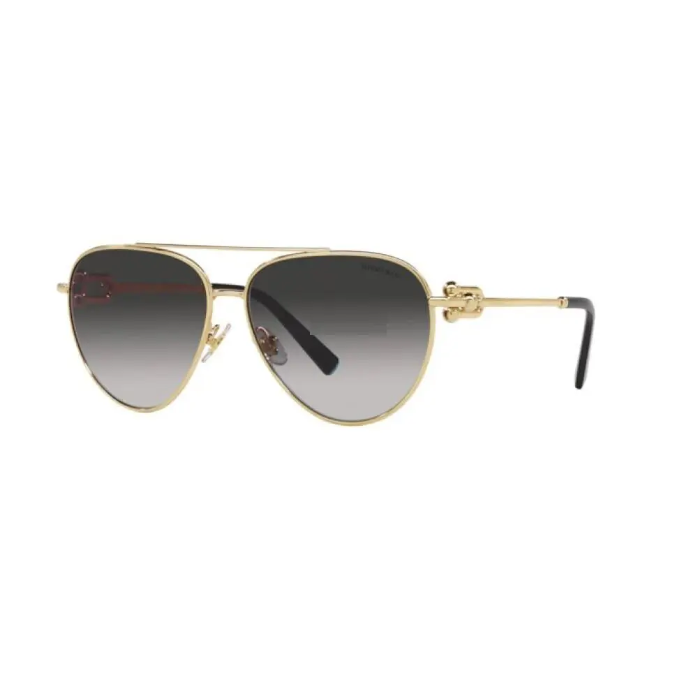Tiffany TF3092 Sunglasses Gold Gray Gradient Aviator 59mm by Tiffany & Co.