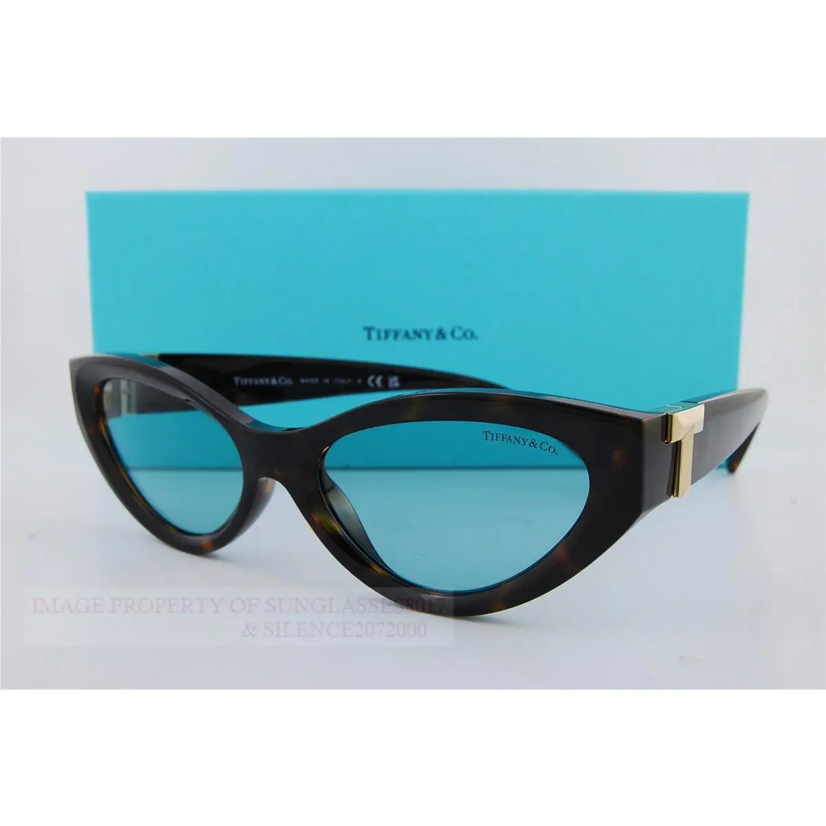 Tiffany Co. Sunglasses TF 4225U 842909 Havana/light Azure For Women