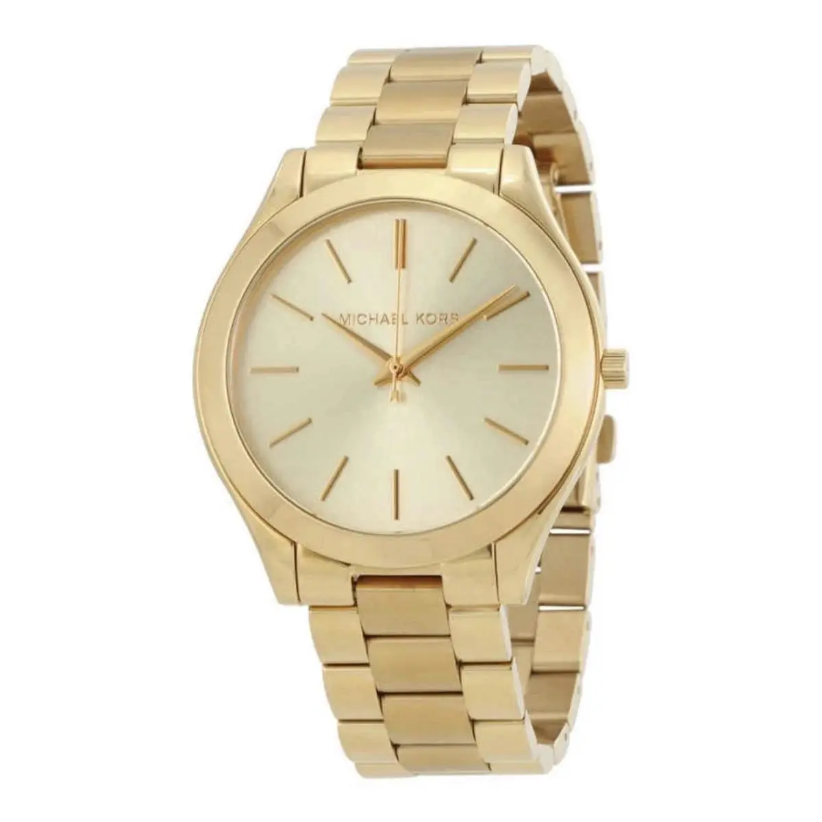 Runway Champagne Dial Ladies Watch MK3179 Gold Bezel and Band by Michael Kors