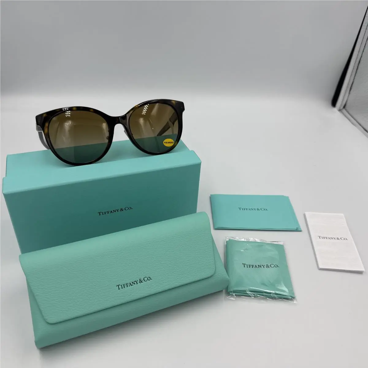 Tiffany Sunglasses 4209D 8015T5 Frame Havana Lens Polarized Brown Gradient