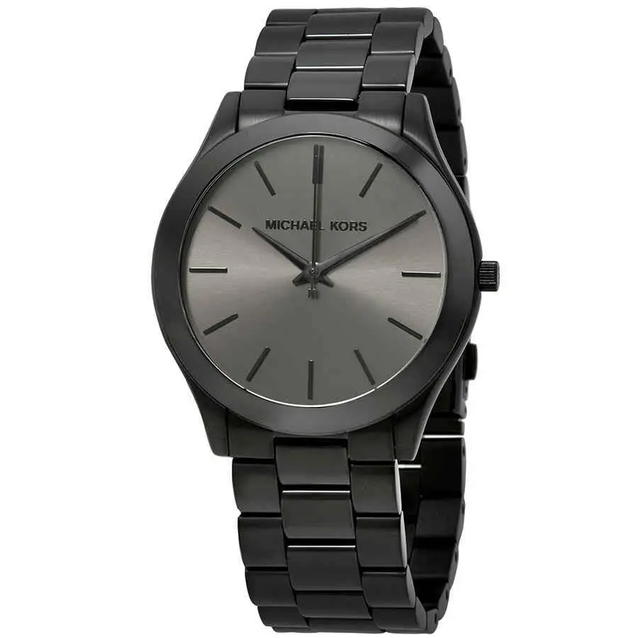 Michael Kors MK8507 Slim Runway 44mm Black Stainless Steel Analog Men`s Watch