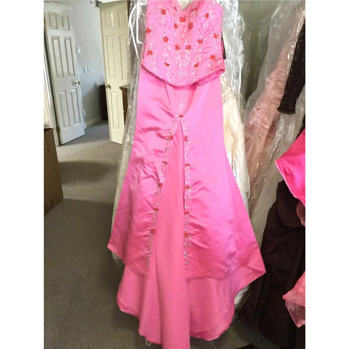 Tiffany Prom Pageant Fit and Flare Corset Lace up Embroidered Dress 0 W/tags