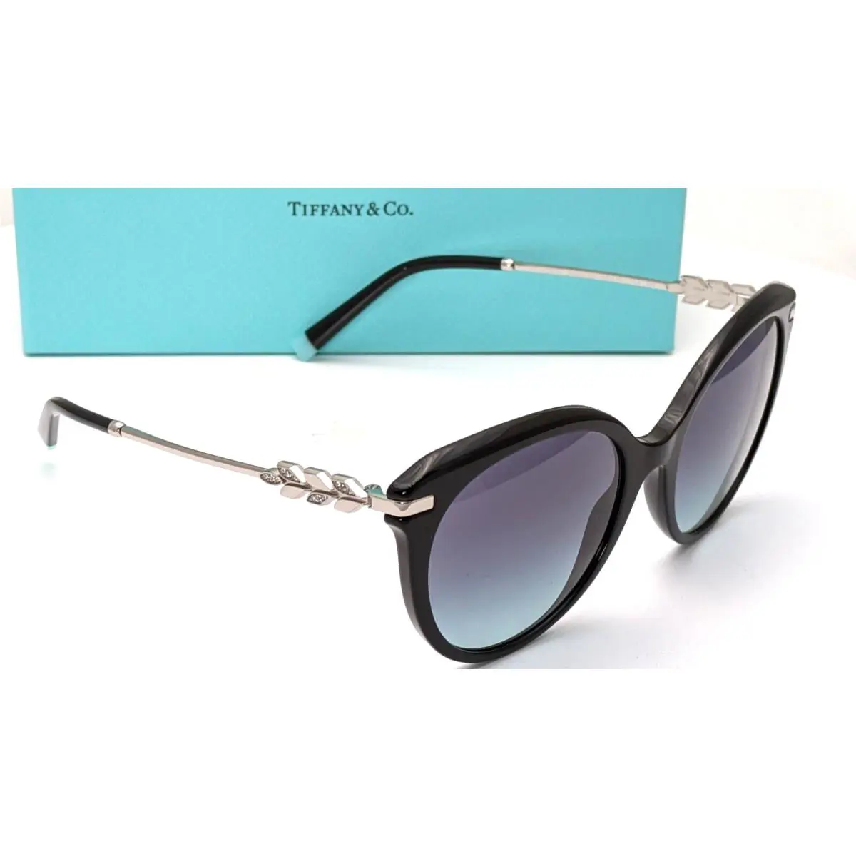 Tiffany Co. TF4189B 8001/9S Cat Eye Black Womens Sunglasses 55mm