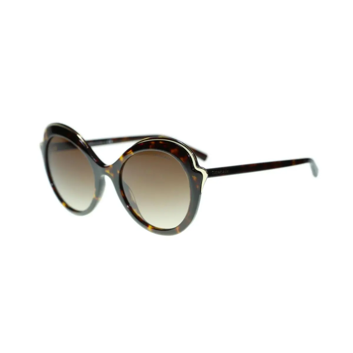 Tiffany Co. Women`s TF4155 8015/3B Dark Havana Round Sunglasses 54mm