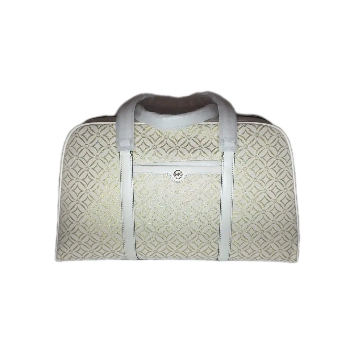 Michael Kors Jet Set Travel X-large Metallic Logo Jacquard Weekender Bag
