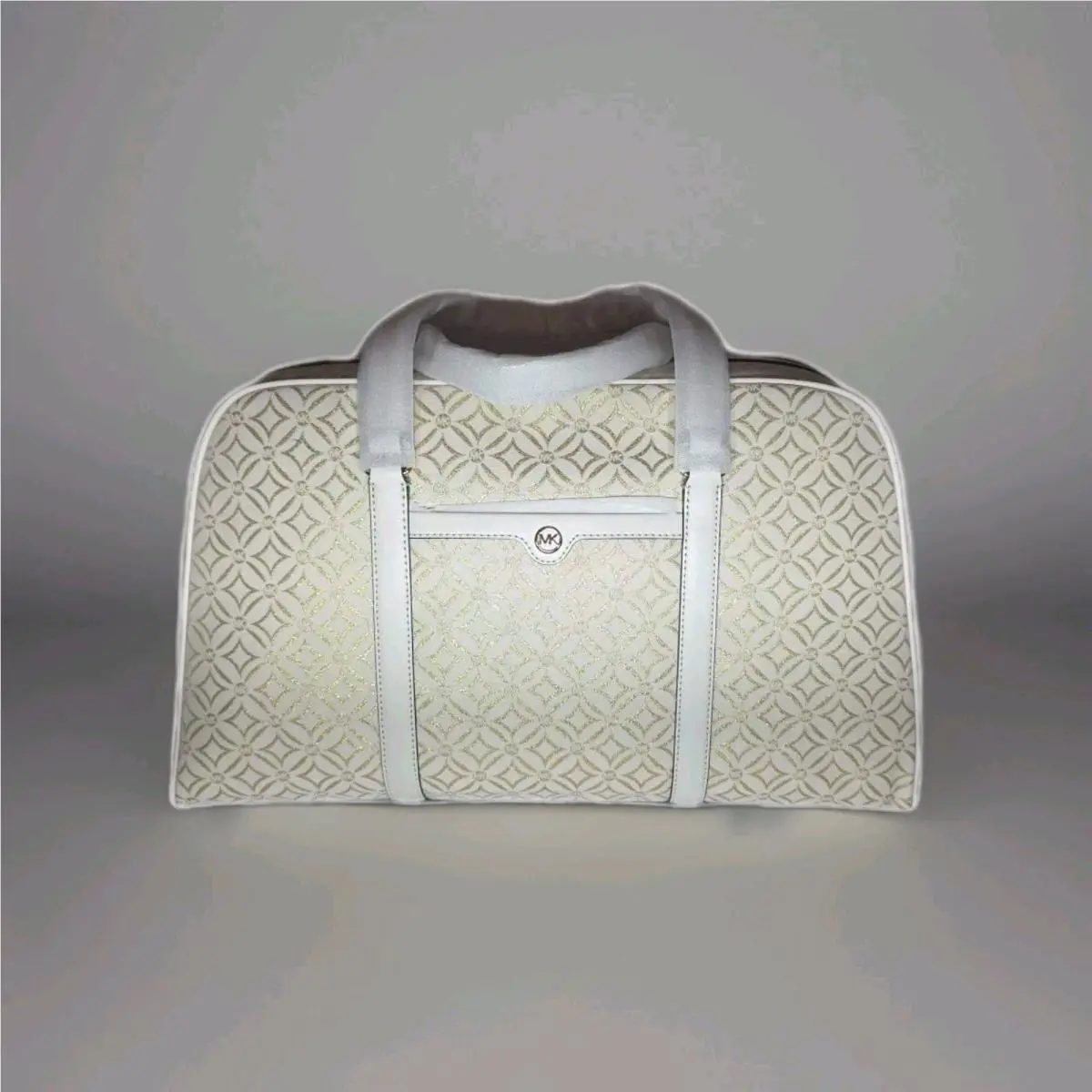 Jet Set Travel X-large Metallic Logo Jacquard Weekender Bag by Michael Kors