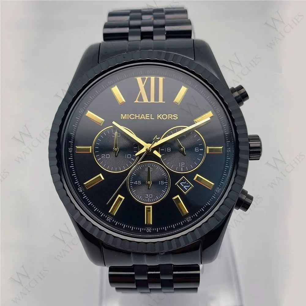 Michael Kors MK8603 Black Dial Stainless Steel Analog Quartz Men`s Watch
