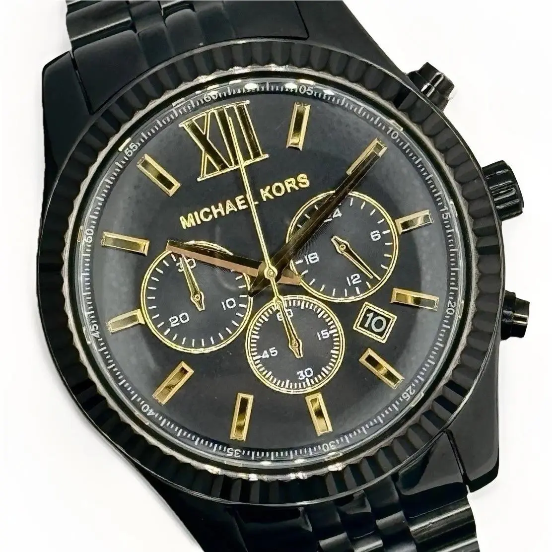 Lexington MK8603 Chronograph 44 mm Black Stainless Steel Wristwatch by Michael Kors