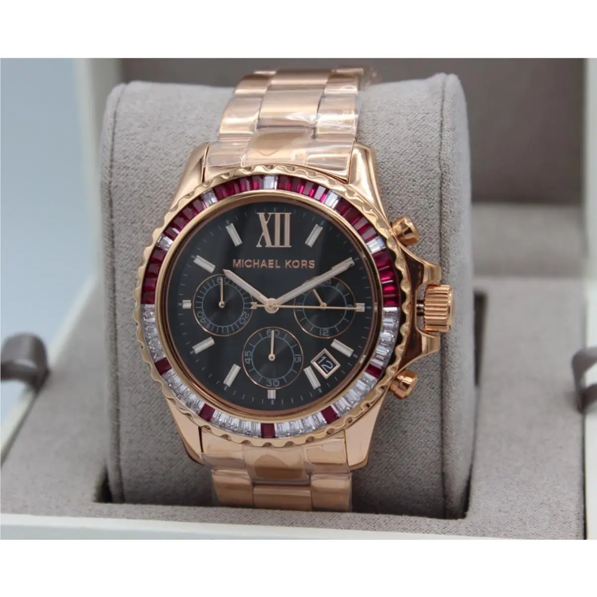 Everest Rose Gold Pink Crystals MK6972 Women`s Watch by Michael Kors