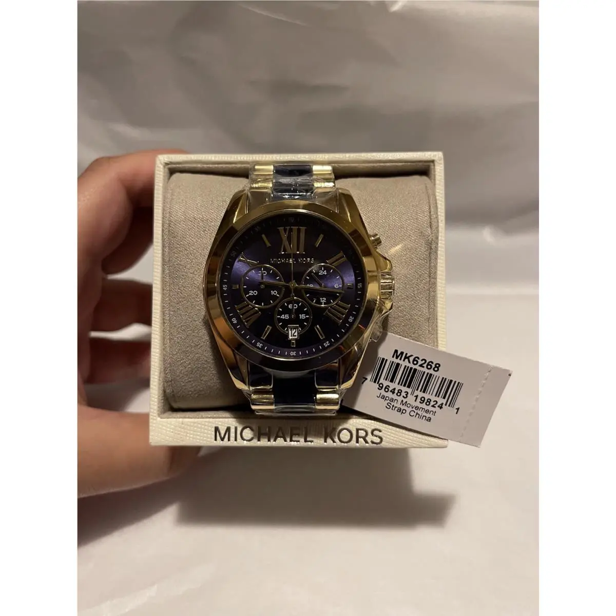Michael Kors MK6268 Bradshaw Chronograph Two Tone Band Analog Men`s Watch