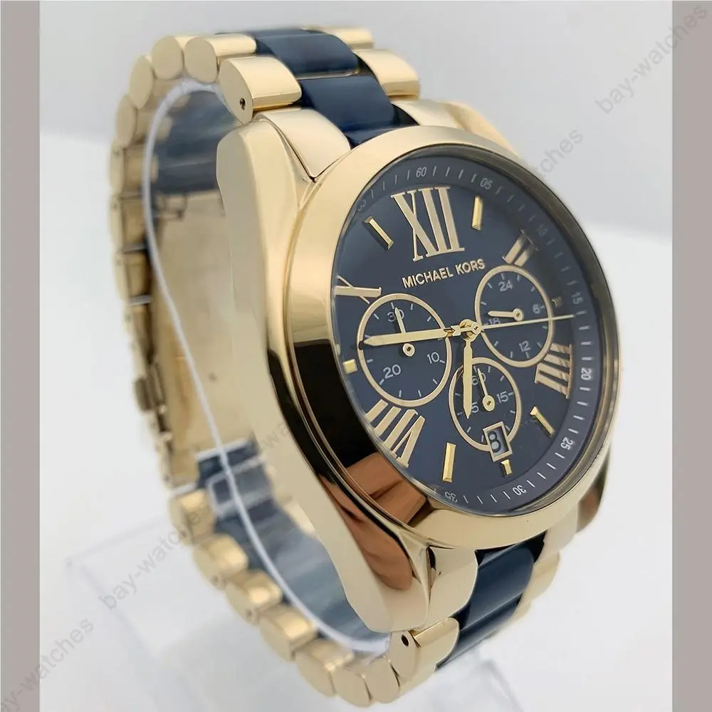 Michael Kors MK6268 Bradshaw Chronograph Two Tone Band Analog Men`s Watch