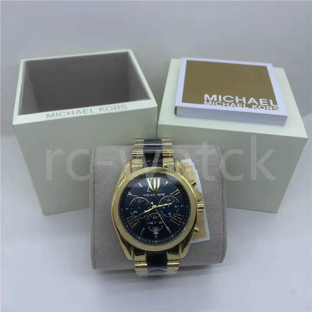 Michael Kors MK6268 Bradshaw Chronograph Two Tone Band Analog Men`s Watch