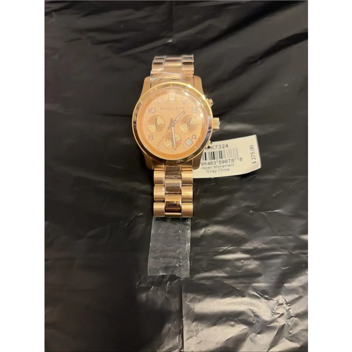 Michael Kors Runway Chronograph Quartz Rose Gold Dial Watch MK7324