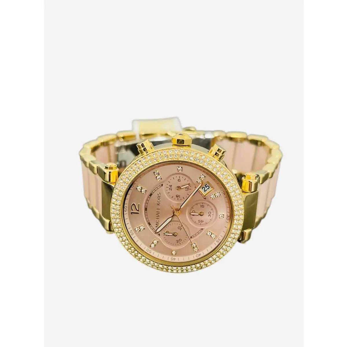 Womens Watch Gold SS Bracelet Resin Chrono Parker MK6326 by Michael Kors