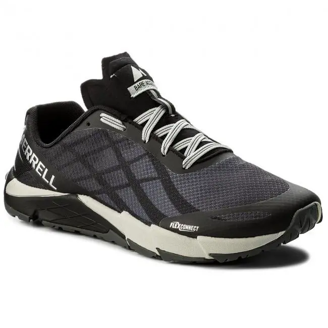 Merrell Men`s Bare Access Flex Trail Running Shoes Sneaker Black / Silver J09657 - Black/ Silver