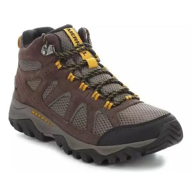 Men`s Merrell Oakcreek Mid Waterproof Hiking Boots J036401 Multi Sizes Espresso - Espresso