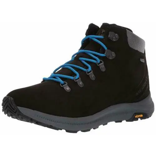 Men`s Merrell Ontario Mid Waterproof Hiking Boot Black - Black