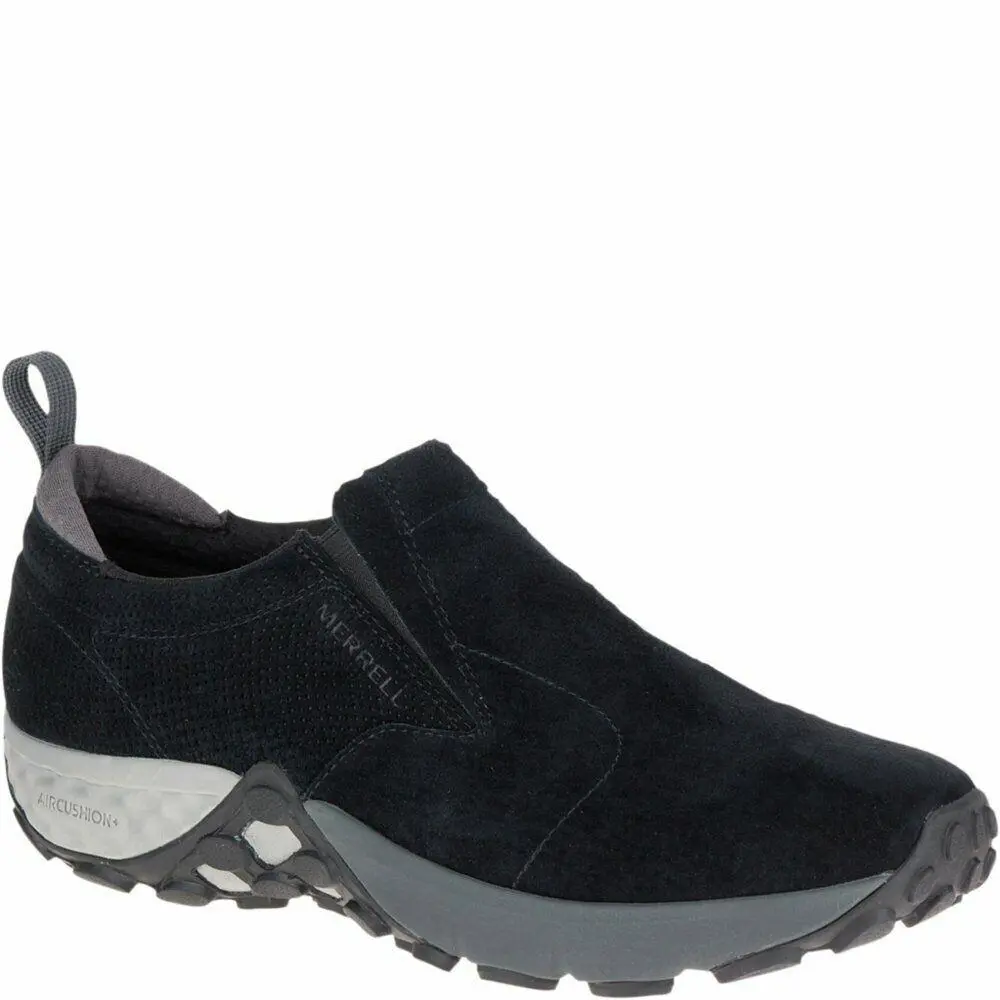 Men`s Merrell J91701 Jungle Moc AC Slip On Shoe Black Suede - Black