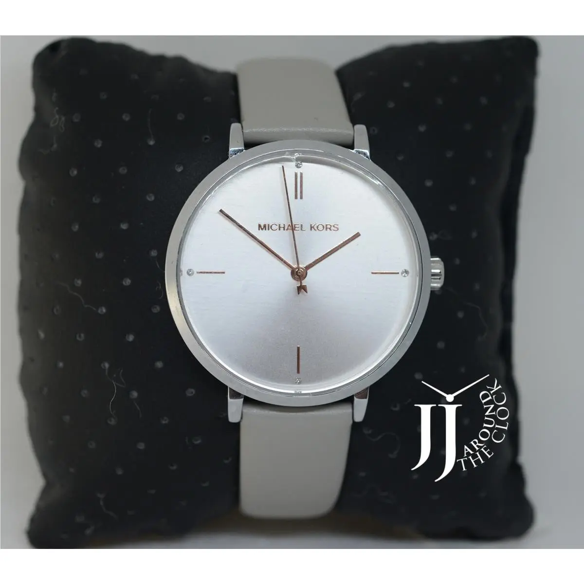 Michael Kors Jayne Three-hand Gray Leather Watch MK7125