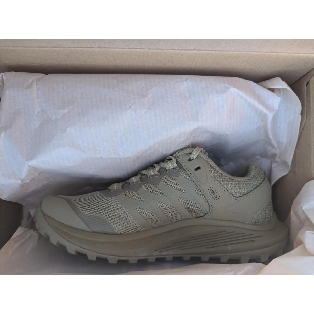 Merrell Work Men`s Nova 3 Tactical Shoe Dark Coyote - J005045 Sz 3.5