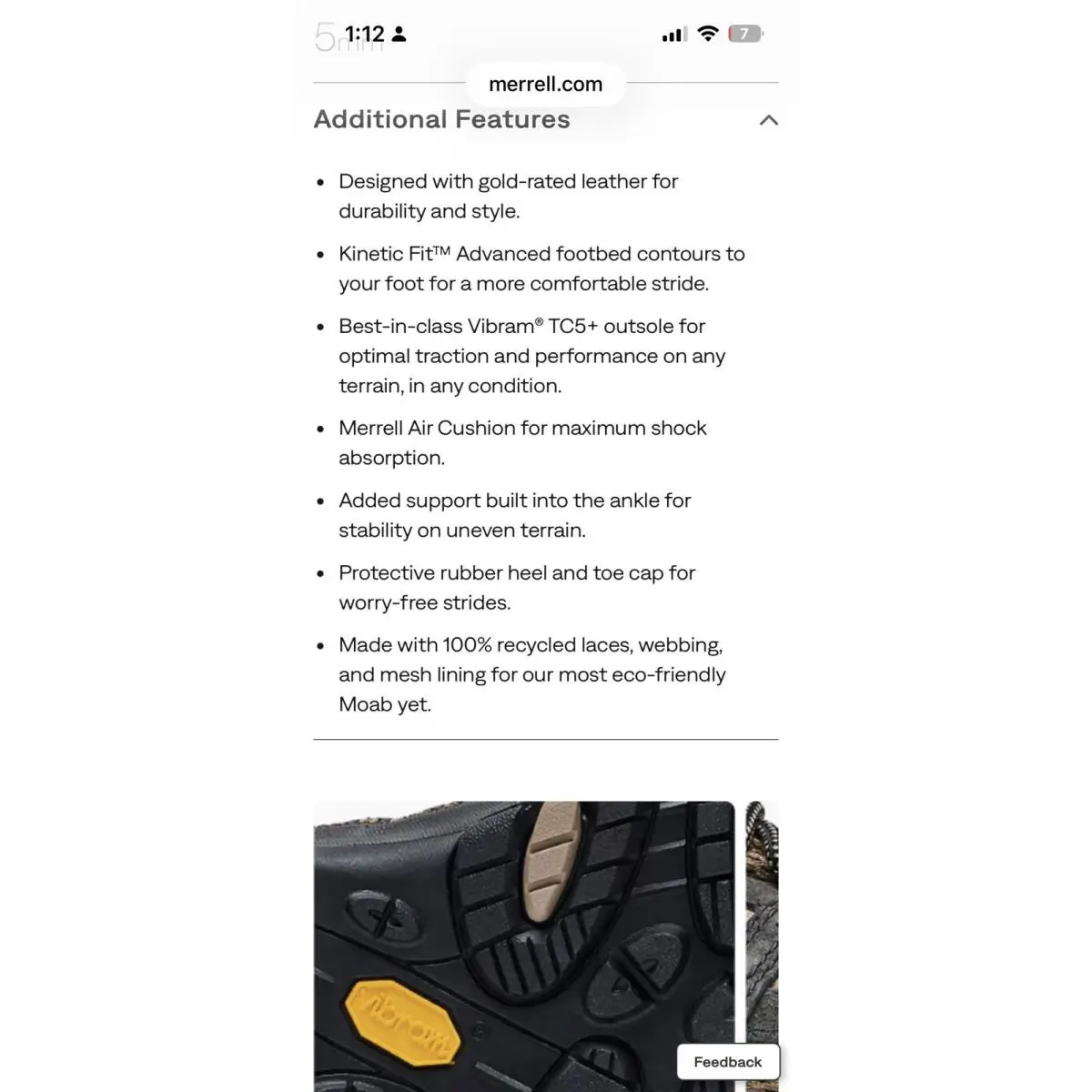 Merrell shoes - Moab 3 WP - Moab - J035888 - Falcon (Brun) (UPC: 0194713941818) 5