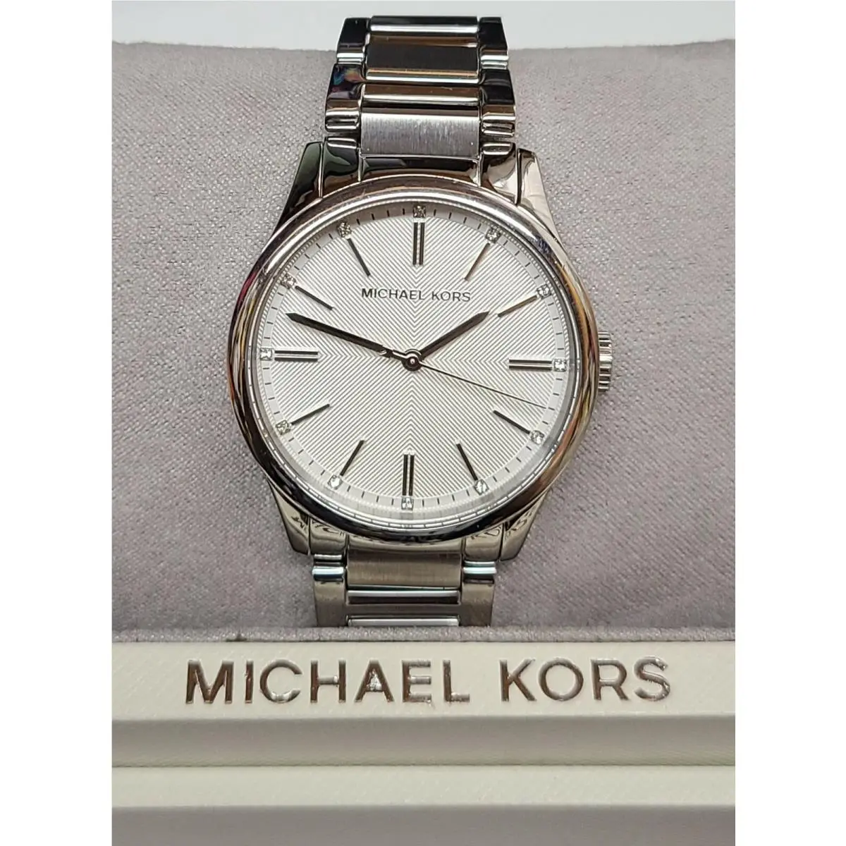 Michael Kors MK3614W Mini Bailey Silver Dial Stainless Steel Women`s Watch