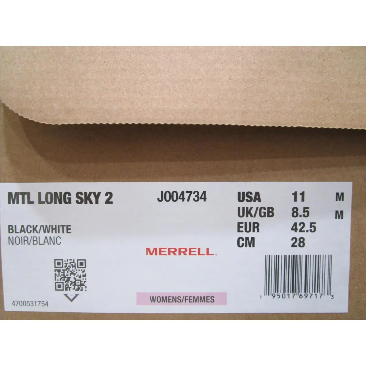 Merrell shoes - J004734 - J004734 - Black/White 4