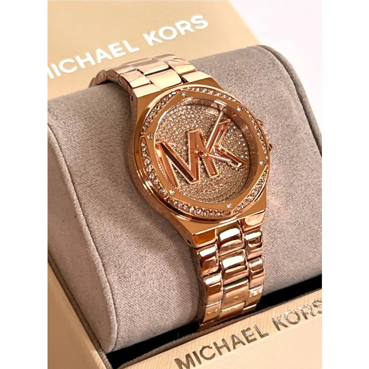 MK7230 Lennox Rose Gold-tone Ladies Watch Gift Box by Michael Kors