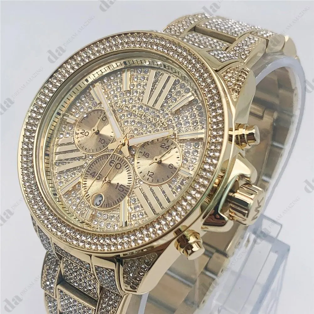 MK6355 Gold Crystal Pave Stainless Steel Fashion Women`s Watch by Michael Kors
