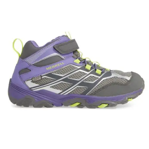 Merrell Z1352 Girls Size 5M Purple Moab Fst Mid Top Waterproof Sneaker Boots - Purple