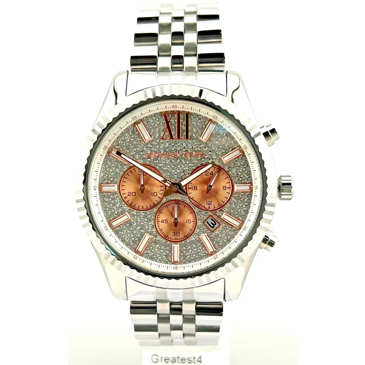 Michael Kors Lexington MK8515 Stainless Steel Chronograph Quartz 44 MM Mens