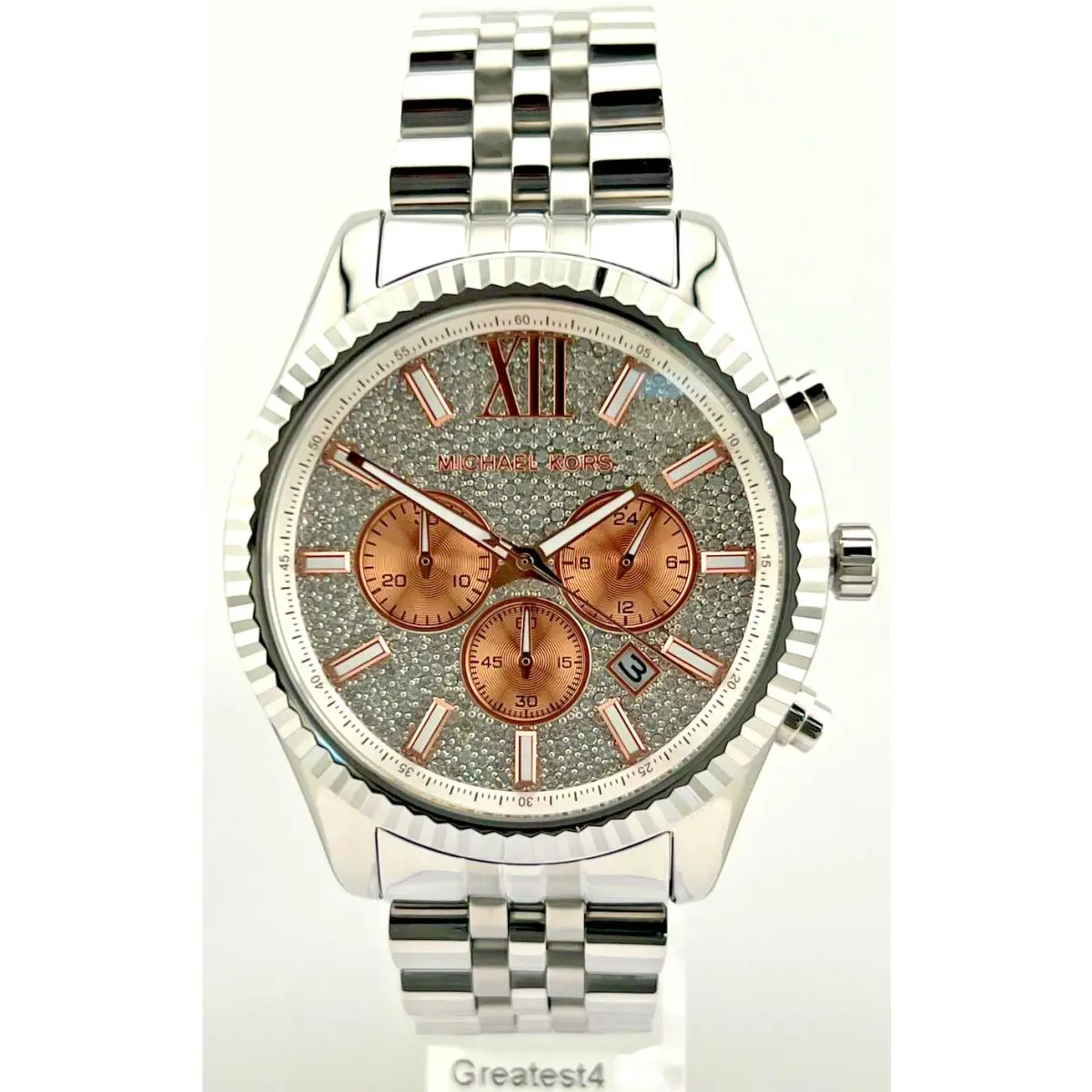 Michael Kors Lexington MK8515 Stainless Steel Chronograph Quartz 44 MM Mens