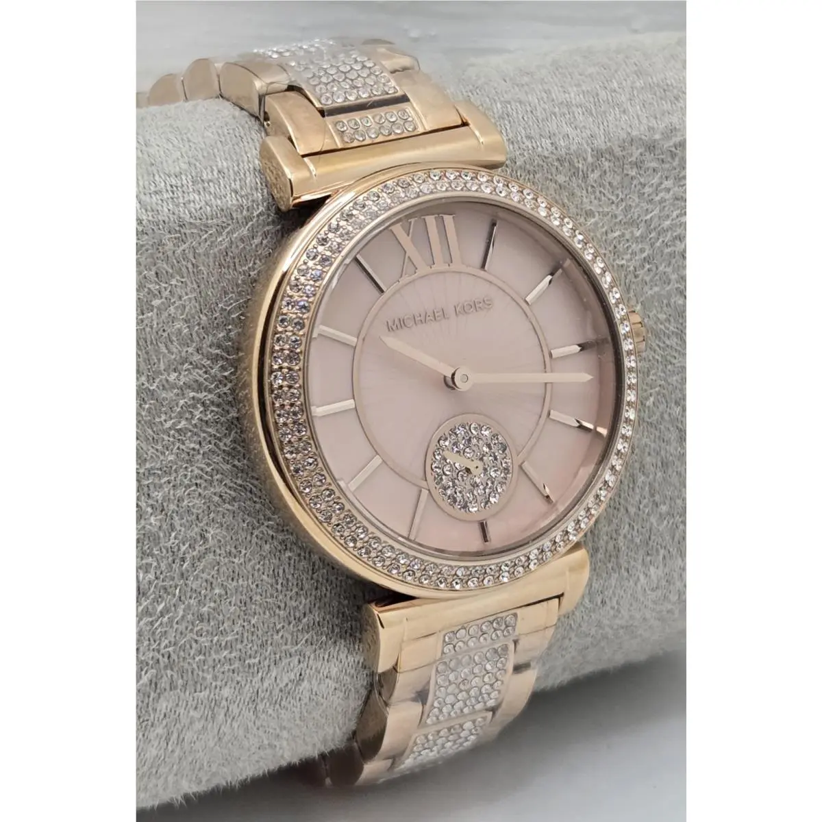 Abbey Rose Gold Pink Blush Glitz Crystal Watch MK4617 Box by Michael Kors