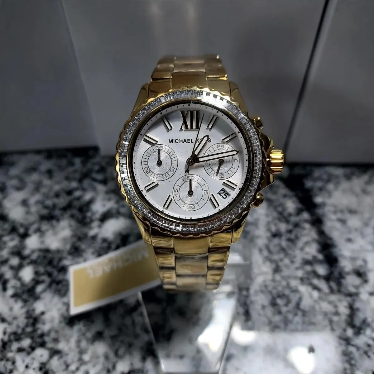 MK7212 Clear Crystal Everest Stainless Gold Ladies Watch by Michael Kors