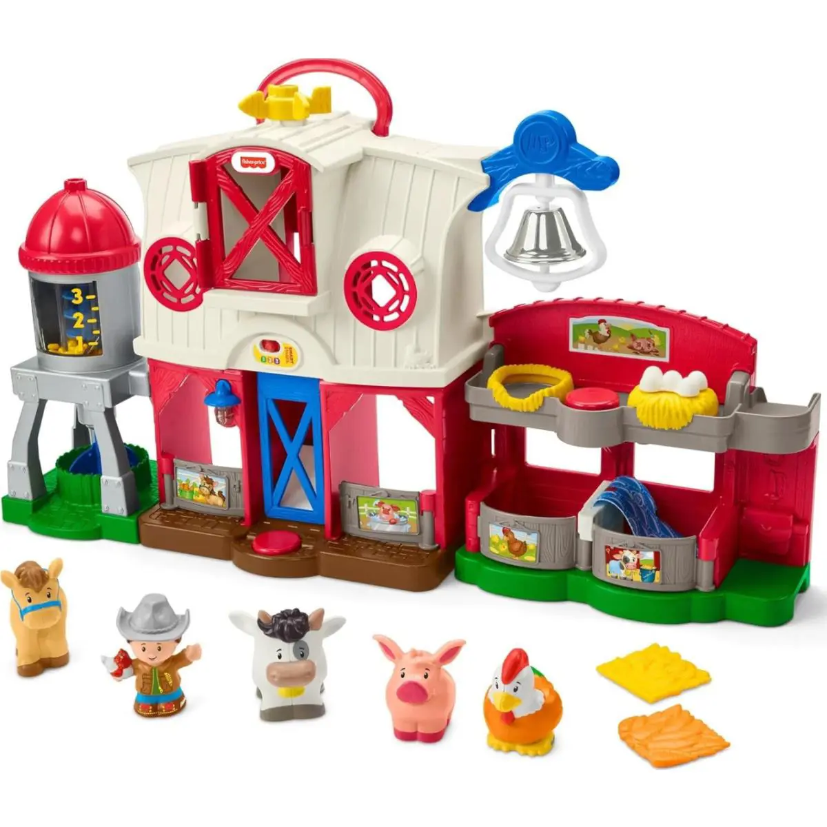 Fisher Price Little People Caring For Animals Farm Playset w/ Barn Eggs Corn