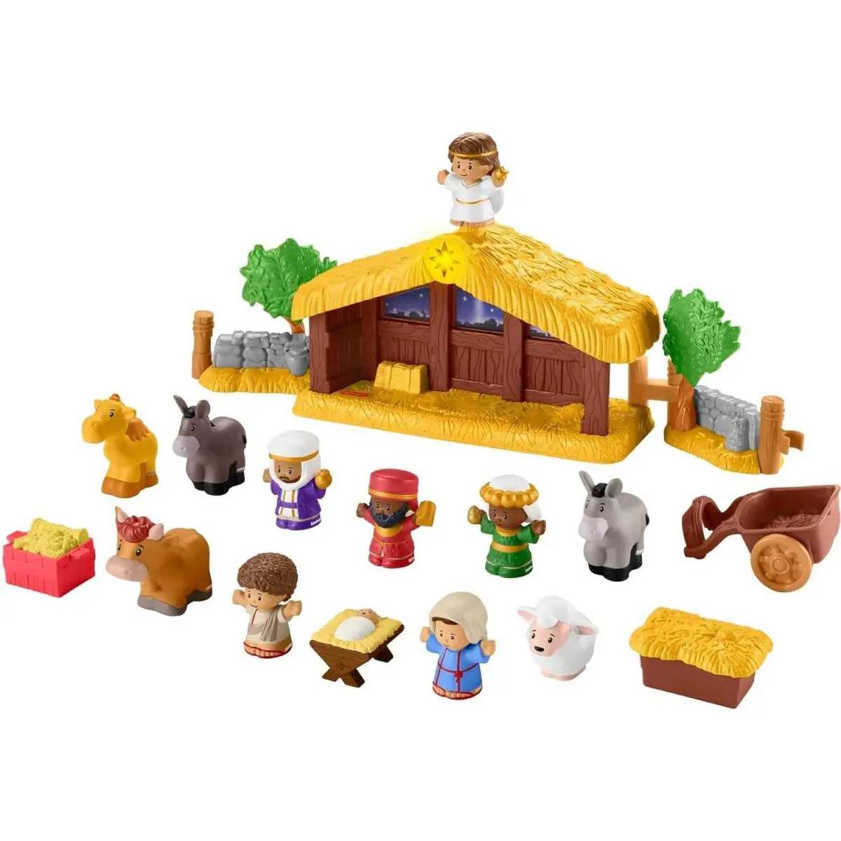 Fisher-price Little People Toy Nativity Set with Music Lights and 18 Pieces