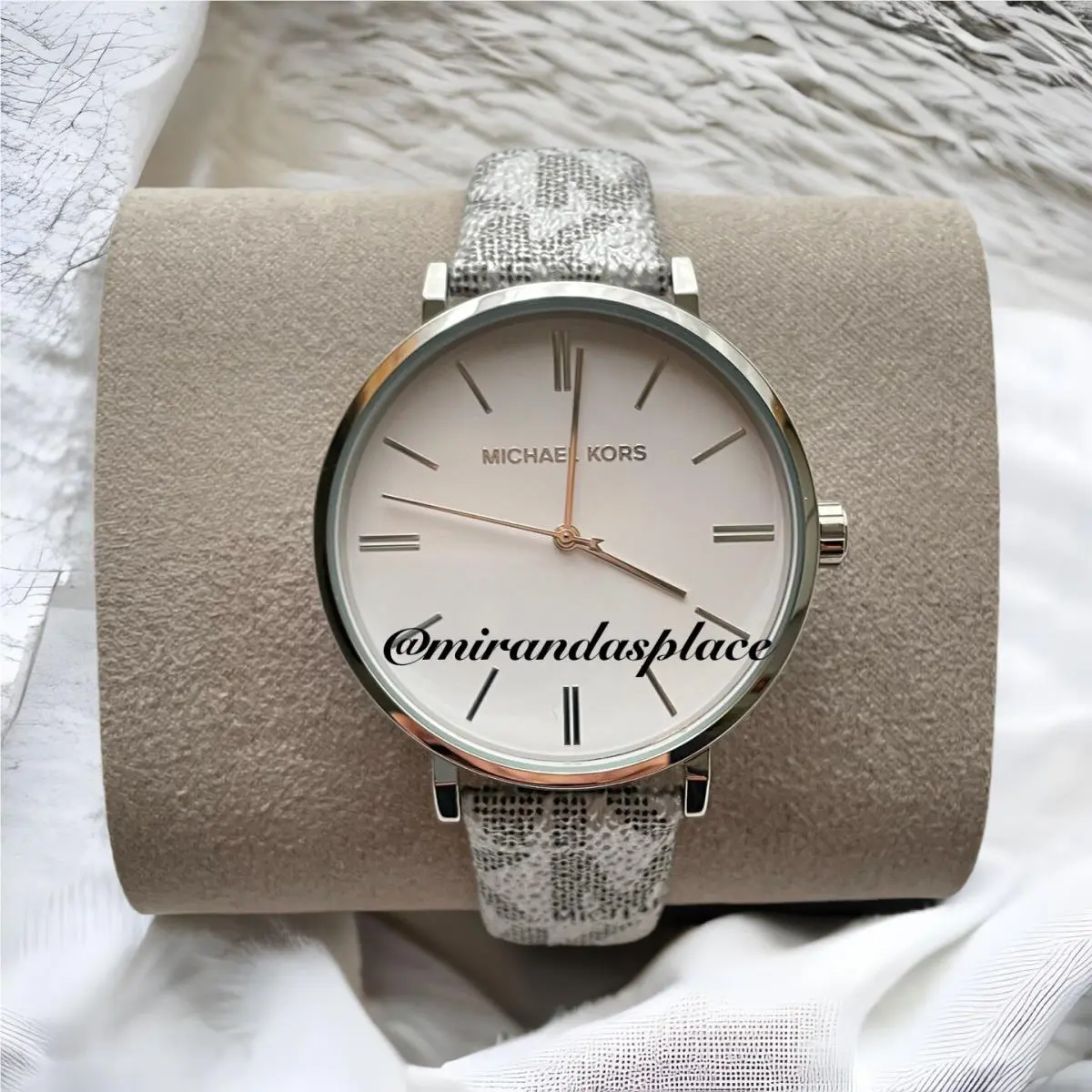 Michael Kors Addyson Metallic Silver Quartz White Dial Women Watch