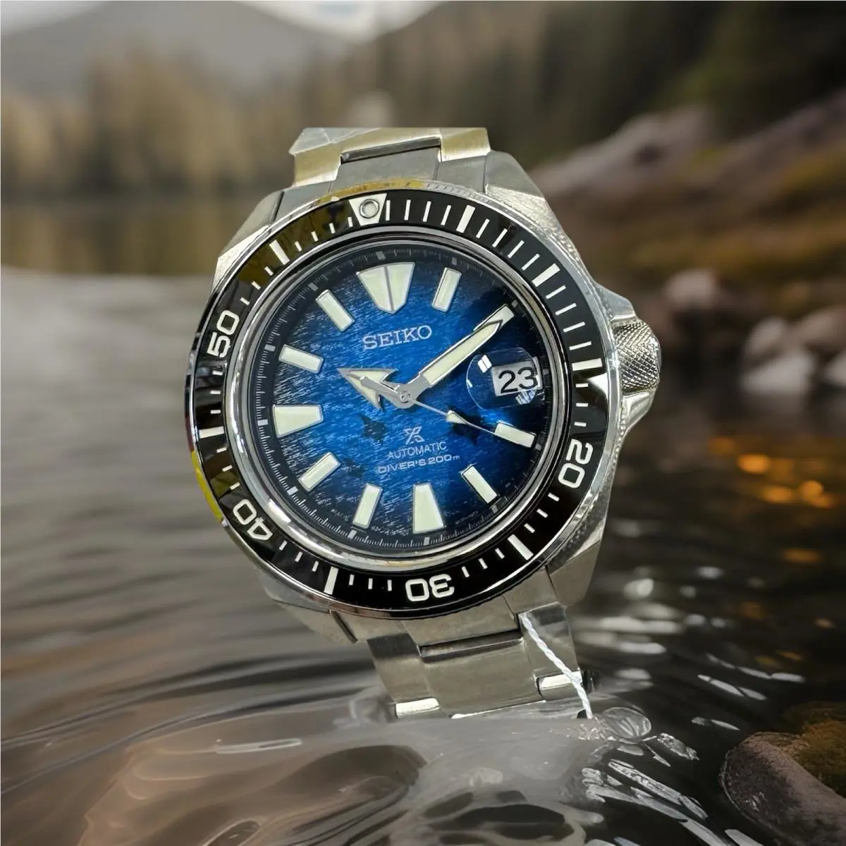 Seiko Prospex Samurai Manta Ray Automatic Watch Blue Dial SRPE33 Made in Japan